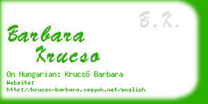 barbara krucso business card
